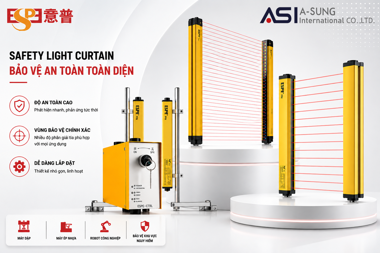 ?️ ESPE SAFETY – SAFETY LIGHT CURTAIN HAY SAFETY LIGHT BARRIER?
