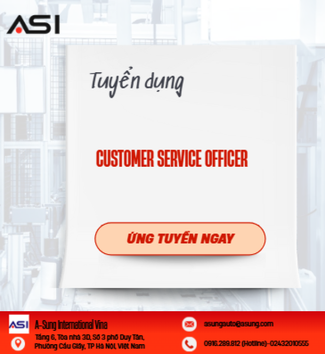 TUYỂN DỤNG – CUSTOMER SERVICE OFFICER